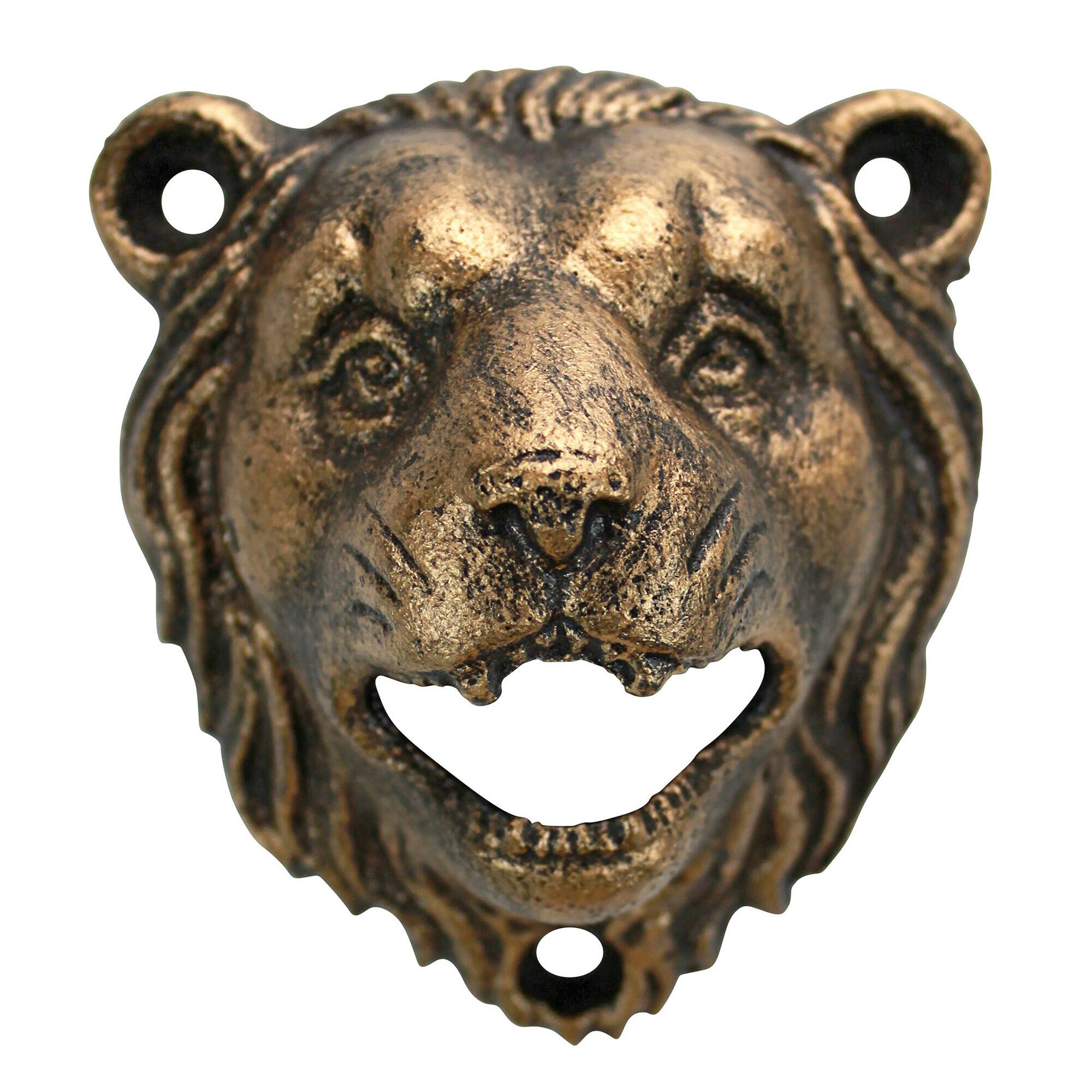 Design Toscano 4" Growling Lion Cast Iron Bottle Opener
